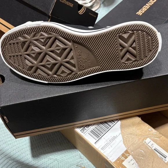 Converse Black and White Slip-On Sneakers - Picture 3 of 4